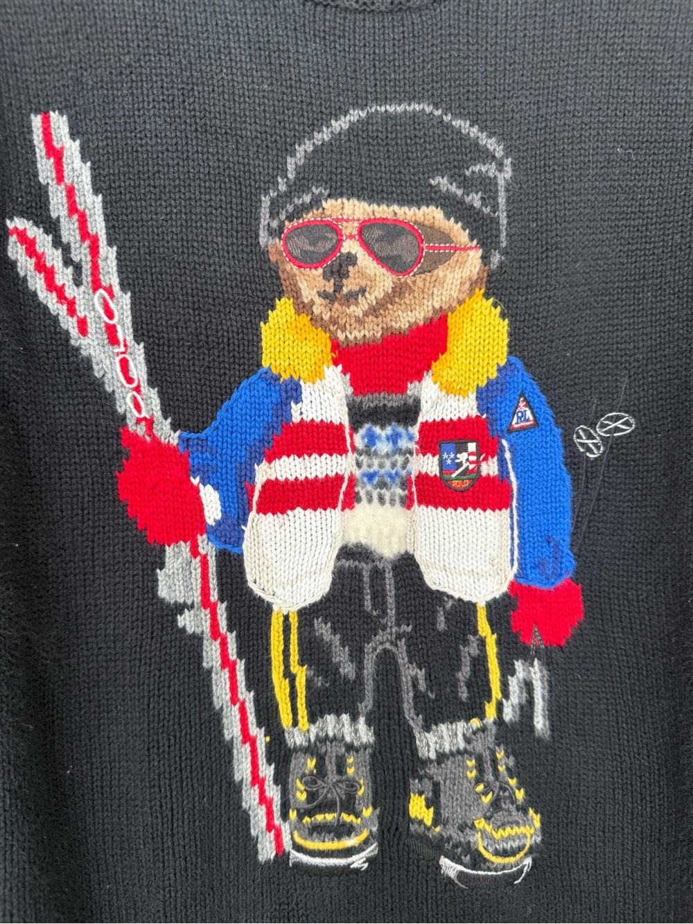 Polo Ralph Lauren Polo Bear Ski Sweater - Black – Women’s S - Picture 3 of 6